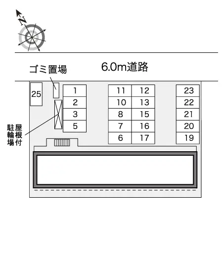 ★手数料０円★加西市北条町古坂５丁目　月極駐車場（LP）